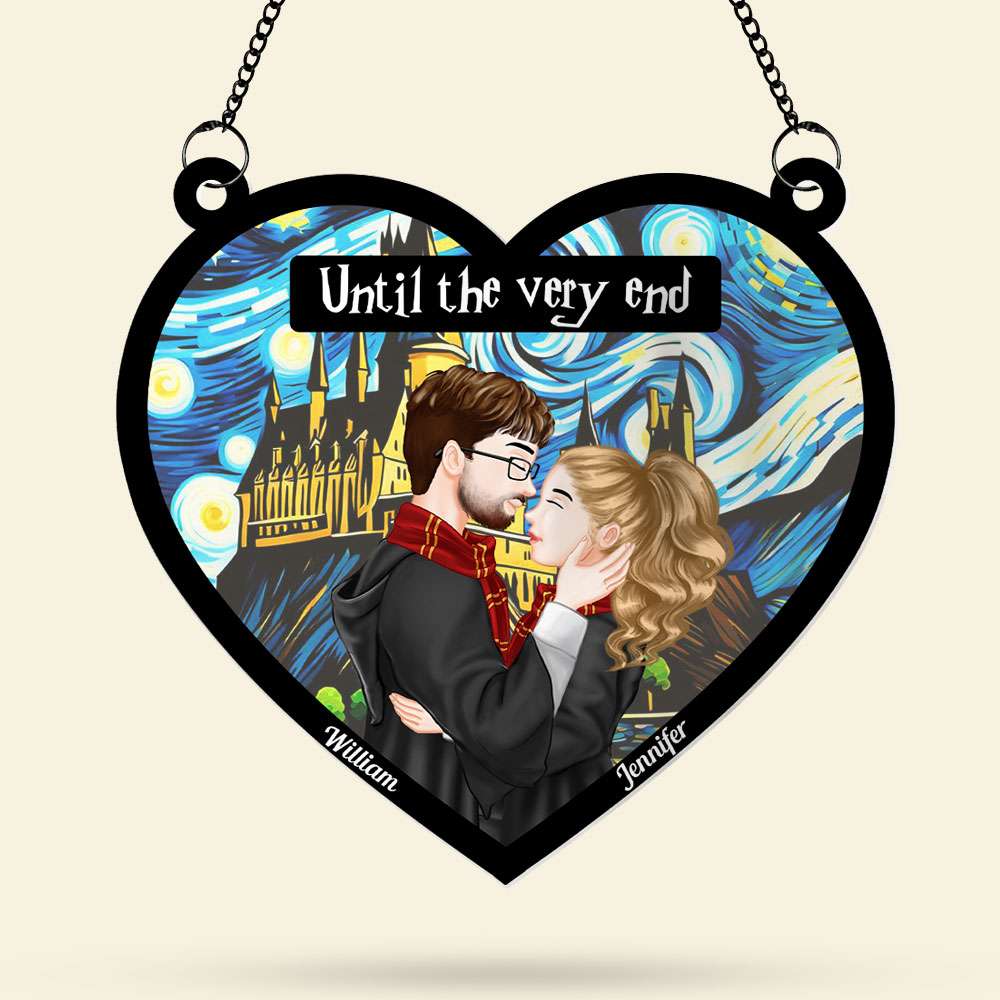 Personalized Harry Potter-Themed Couple Heart-Shaped Decoration