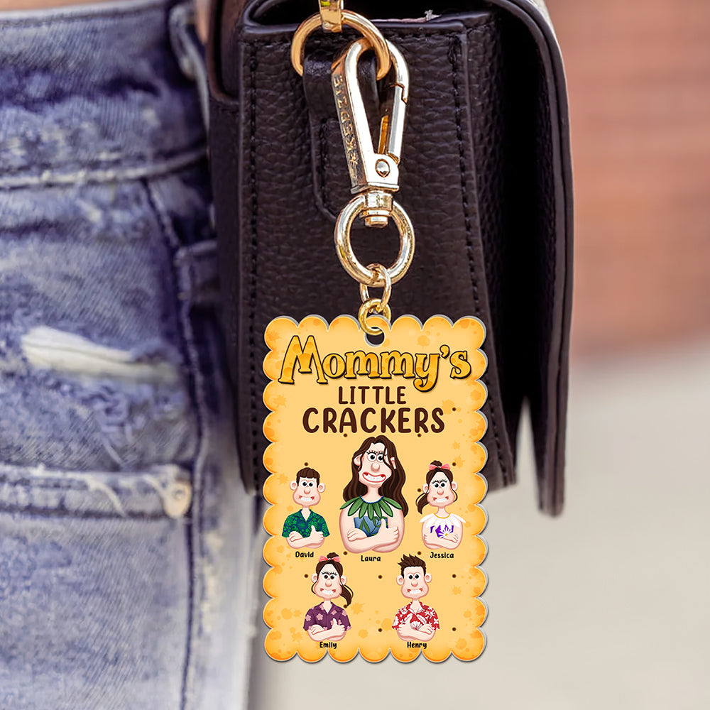 "Mommy's Little Crackers" - Personalized Keychain - Unique Gift for Mom, Grandma, and Loved Ones Keychains PopCulturePrints