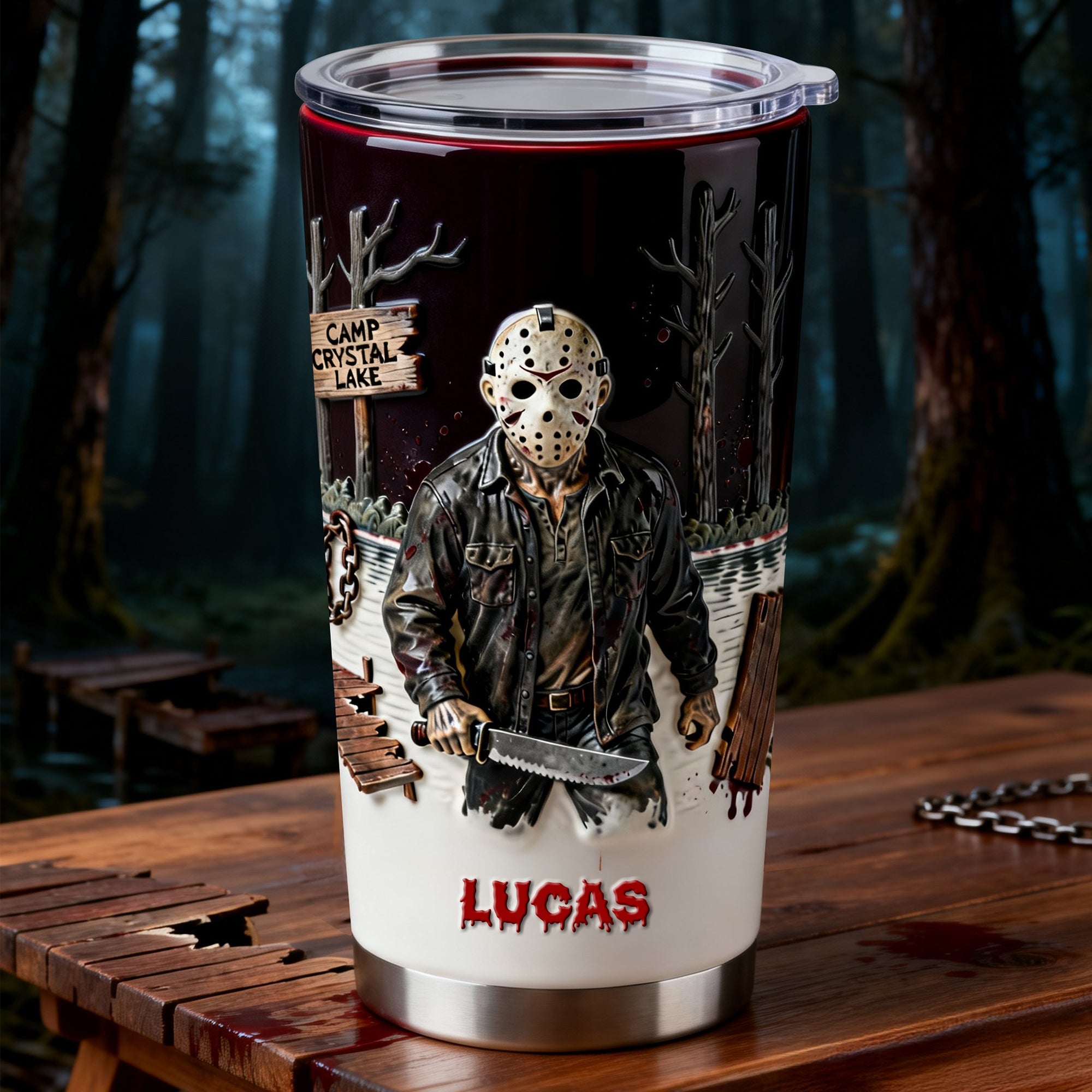 Hi, I’m Chucky! Wanna play? - Personalized Horror Fans 20oz Tumbler Tumbler Cup PopCulturePrints