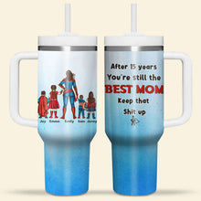 Load image into Gallery viewer, Custom Superhero Mom Tumbler - Personalized Gift for Mom Tumbler Cup PopCulturePrints
