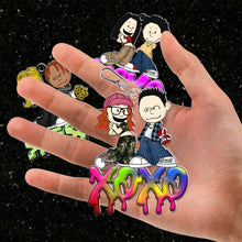 Load image into Gallery viewer, Y2K Style Cartoon Couple Keychain - Personalized Gifts for Couples Keychains PopCulturePrints
