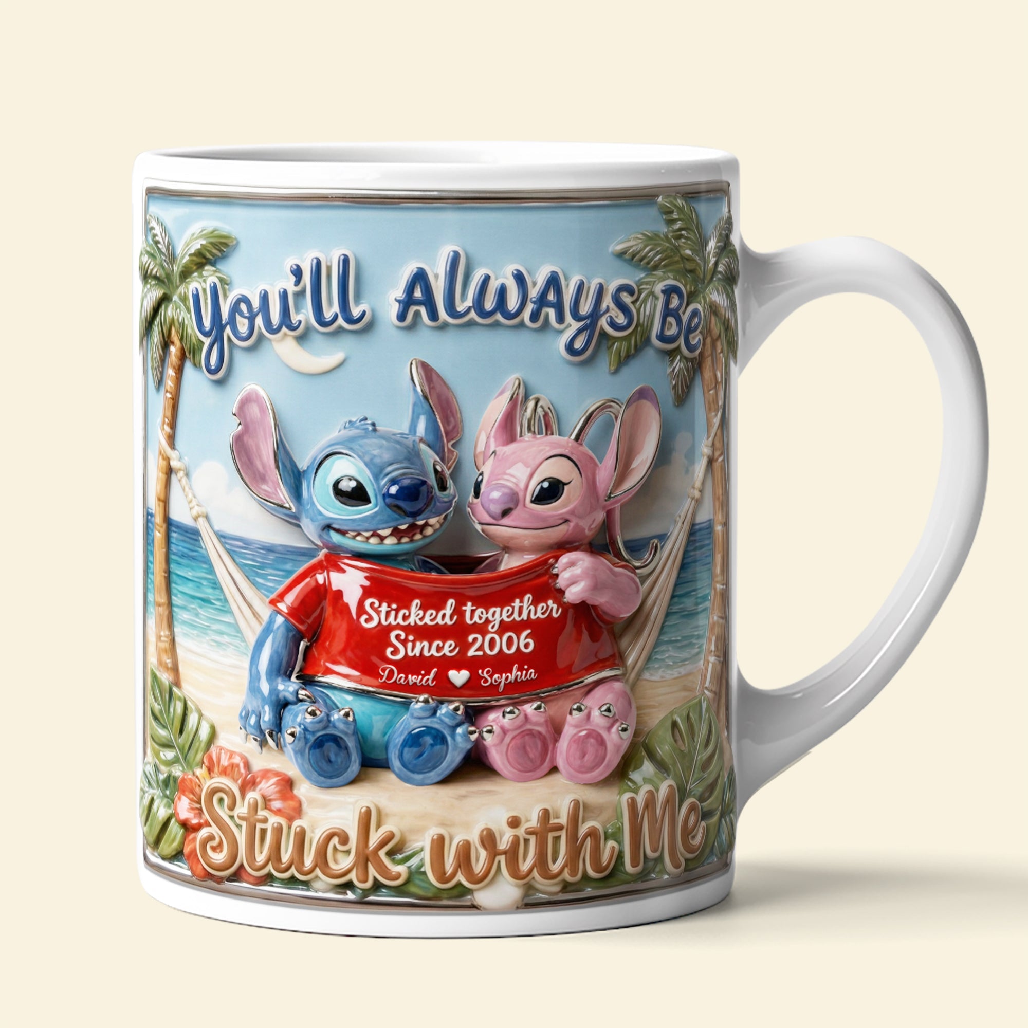 You'll Always Be Stuck with Me - Personalized Mug for Couples Coffee Mug PopCulturePrints