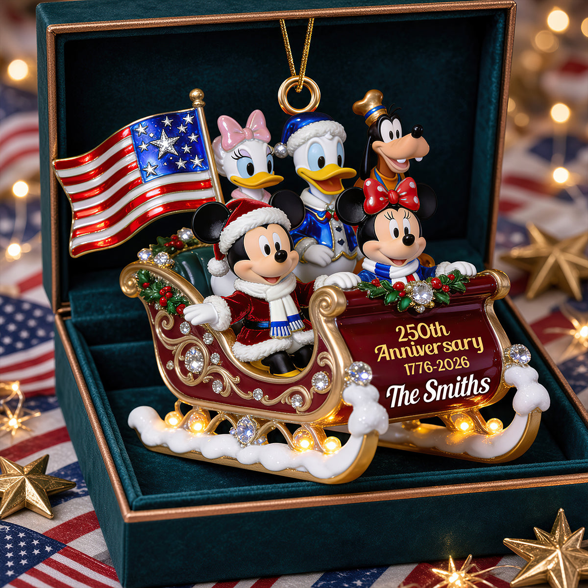 Patriotic Family Christmas Ornament - Personalized Gifts For Family 09pgdt131026 Ornament PopCulturePrints