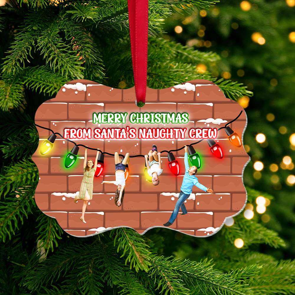 Personalized Funny Christmas Family Ornament - Custom Photo Gift Ornament PopCulturePrints