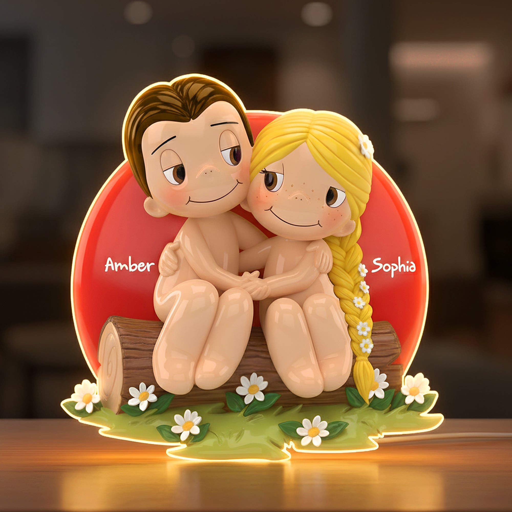 Naughty Couple Acrylic Light Box - Personalized Gift for Couples Who Cherish Playful Moments Light Box PopCulturePrints
