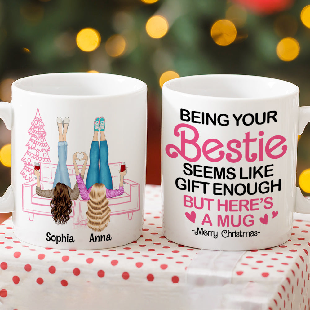 Personalized Best Friends Christmas Gift Mug | Custom Sister Mug | Valentine's Day Gifts Coffee Mug PopCulturePrints
