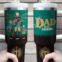 Load image into Gallery viewer, Legendary Dad Personalized Tumbler - Custom Names Tumbler Cup PopCulturePrints
