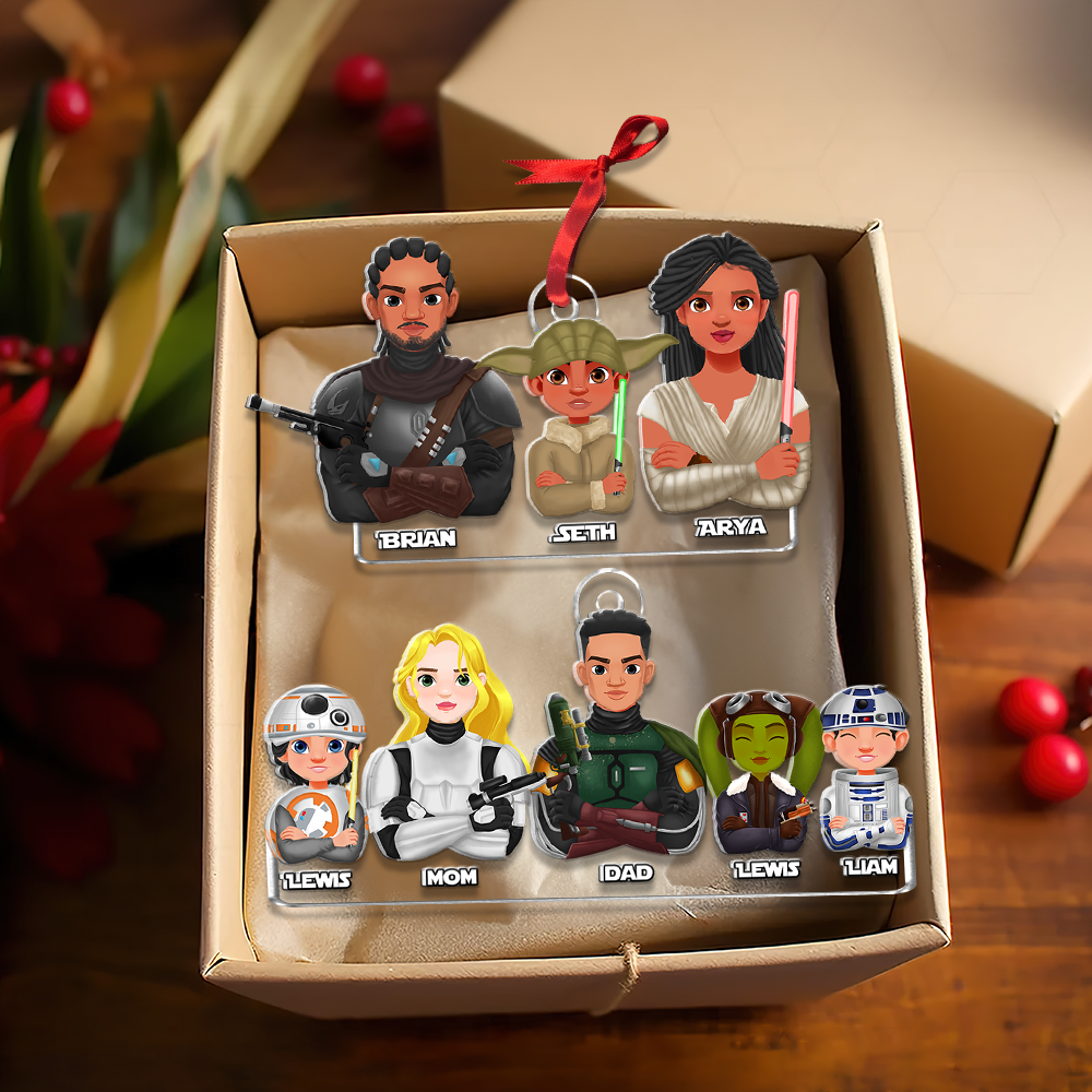 Personalized Couple Christmas Ornament - Sci-Fi Themed Gift