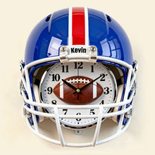 Load image into Gallery viewer, Time to Score: Personalized Football Helmet Hanging Wall Clock - Unique Gift for Sports Lovers Hanging Wall Clock PopCulturePrints
