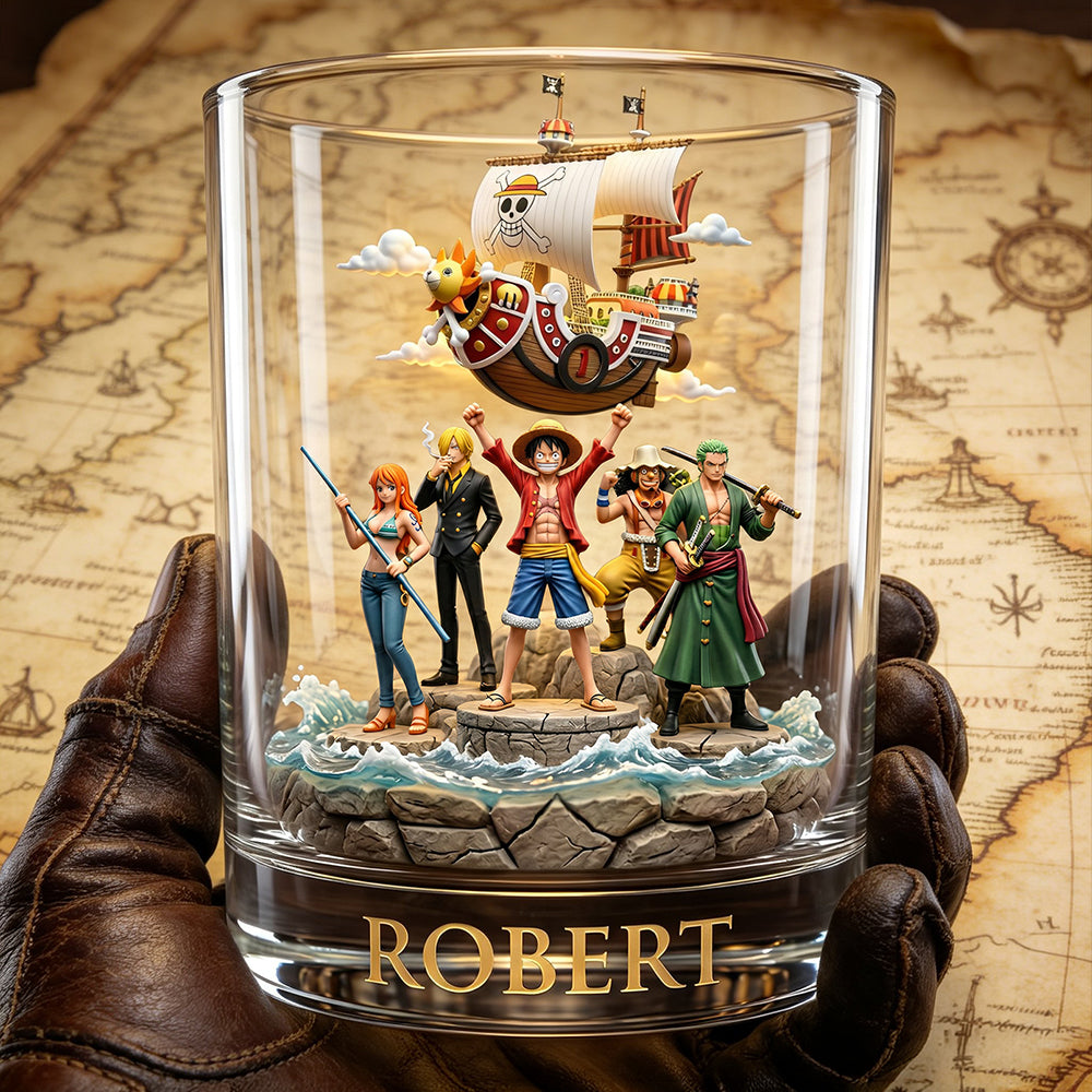 Adventure Awaits: Personalized Adventure Crew Round Glass Gift Glass PopCulturePrints