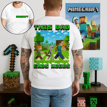 Load image into Gallery viewer, &quot;This Dad Ends Noobs!&quot; - Custom Pixel Dad Shirt - Personalized Gifts for Dad, Grandpa, and Gaming Enthusiasts Shirts PopCulturePrints
