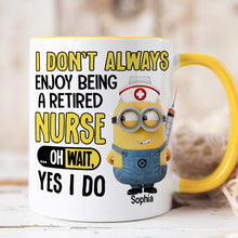 Load image into Gallery viewer, Personalized Retired Nurse Minion Mug
