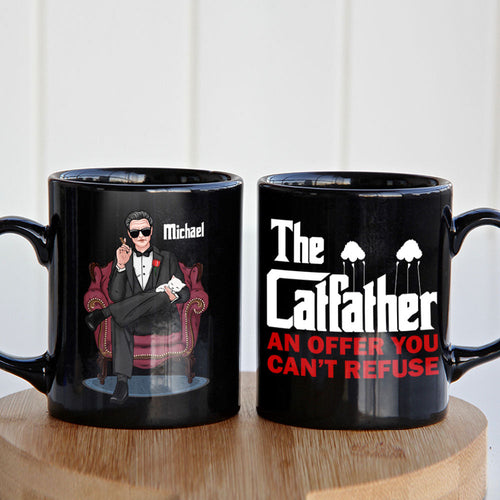The Cat Father Personalized Coffee Mug - An Offer You Can't Refuse Coffee Mug PopCulturePrints