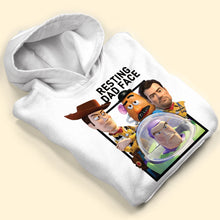 Load image into Gallery viewer, “Embrace the Funny Side of Fatherhood” - Fun Custom Photo Resting Dad Face Shirt - Personalized Gift for Dad, Grandpa, and Fathers Day Shirts PopCulturePrints
