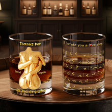 Load image into Gallery viewer, "Celebrate Your Love!" - Sexy Hugging Couple Round Glass - Personalized Gifts for Couples Glass PopCulturePrints
