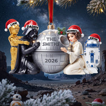 Load image into Gallery viewer, “Make Your Christmas Out of This World” - Sci-Fi Family Christmas Ornament - Personalized Gift for Family
