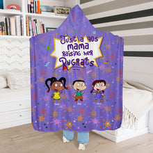 Load image into Gallery viewer, Customizable Mom&#39;s Cozy Cartoon Hoodie Blanket Blanket PopCulturePrints
