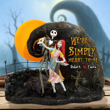 Load image into Gallery viewer, We&#39;re Simply Meant to Be - Horror Couple Plaque - Personalized Gifts for Couples Shaped Plaques PopCulturePrints
