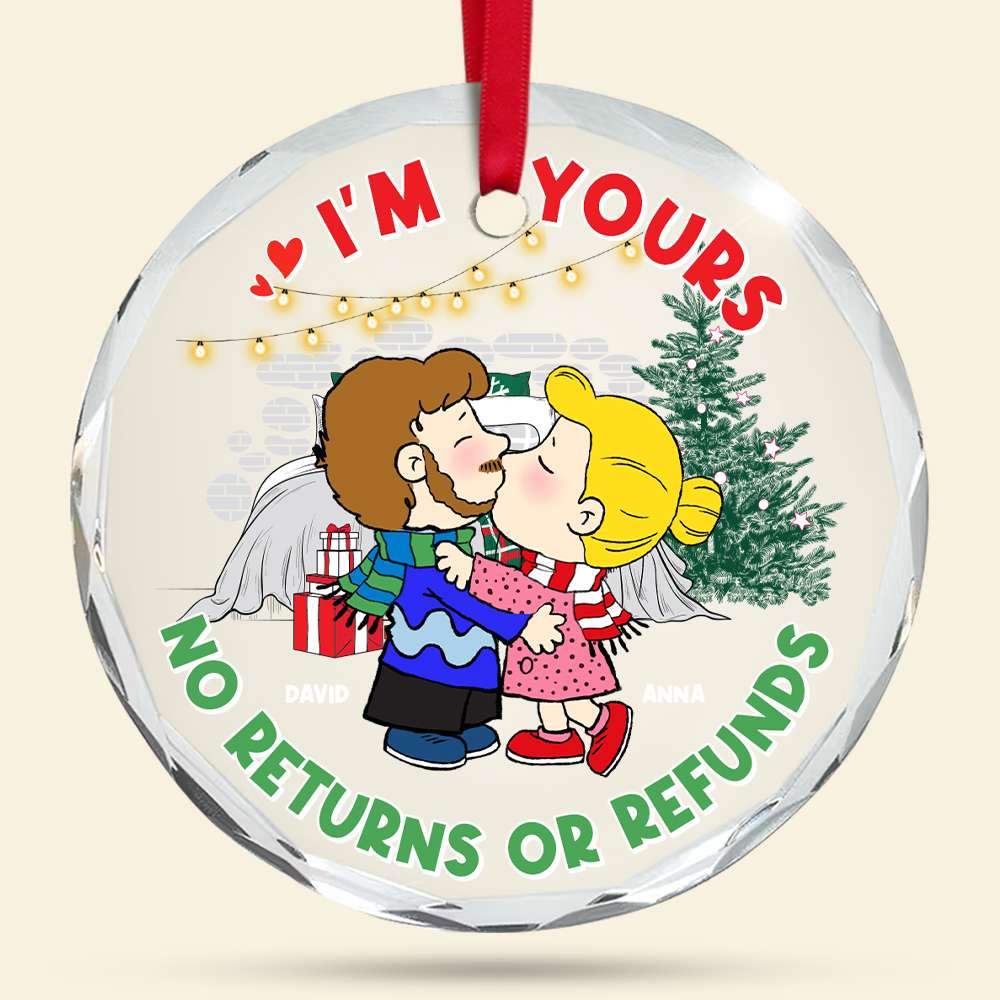 Personalized Couple Crystal Ornament - 'I'm Yours' Love Christmas Ornament