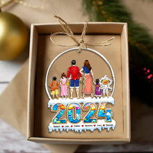 Load image into Gallery viewer, Personalized Family Acrylic Ornament - Custom Name &amp; Year 2024 Ornament PopCulturePrints
