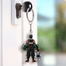 Load image into Gallery viewer, “Super Dad - The Best Gift for Every Dad!” - Personalized Keychain for Dad, Grandpa, or Papa Keychains PopCulturePrints
