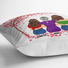 Load image into Gallery viewer, The Love Between Mother &amp; Daughters Is Forever - Personalized Pillow Gift for Mom and Grandma Pillow PopCulturePrints
