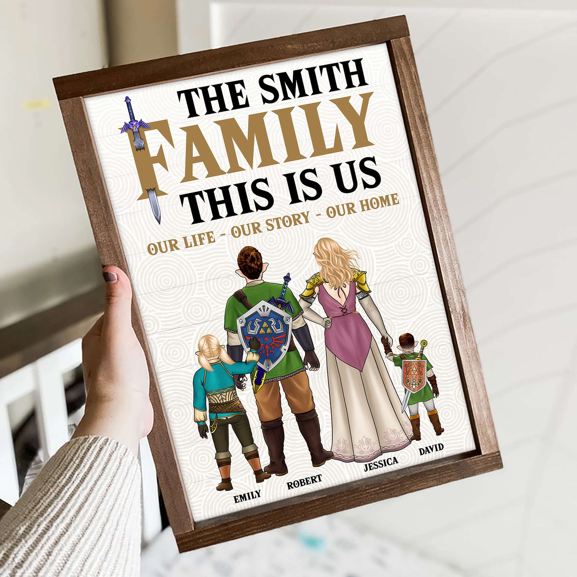 Personalized Family Canvas Print - Fantasy Themed