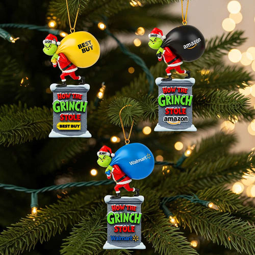 “Celebrate the Season with a Grinchy Twist” - Personalized Christmas Ornament for Fans of the Grinch Ornament PopCulturePrints