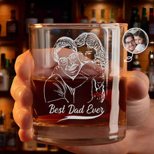 Load image into Gallery viewer, Best Dad Ever – Personalized Engraved Whiskey Glass | Custom Gift for Dad, Grandpa &amp; Father’s Day Whiskey Glass PopCulturePrints

