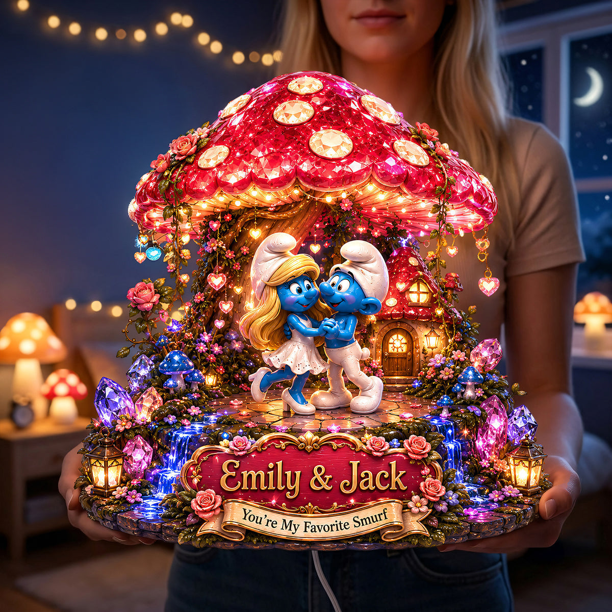 You're My Favorite Smurf Light Box - Personalized Gift for Couples