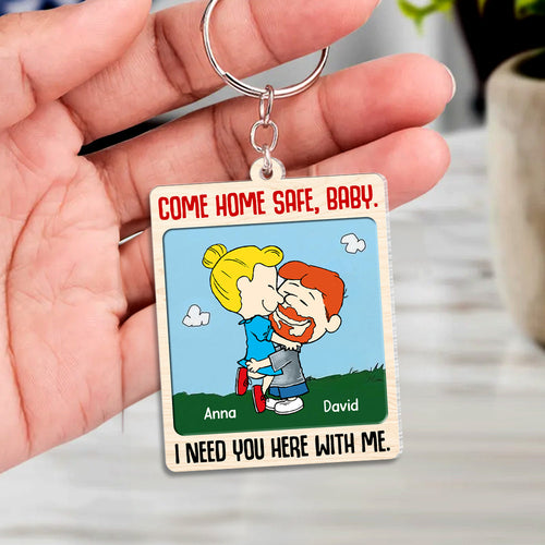 Customized Couple Keychain - 'I Need You Here With Me' Keychains PopCulturePrints