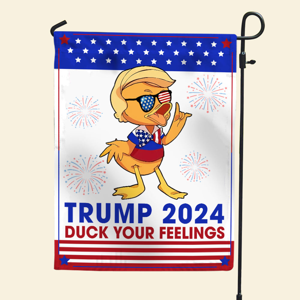 Funny Mean Tweets 2024 Garden Flag – Patriotic Duck Design Garden Flag PopCulturePrints