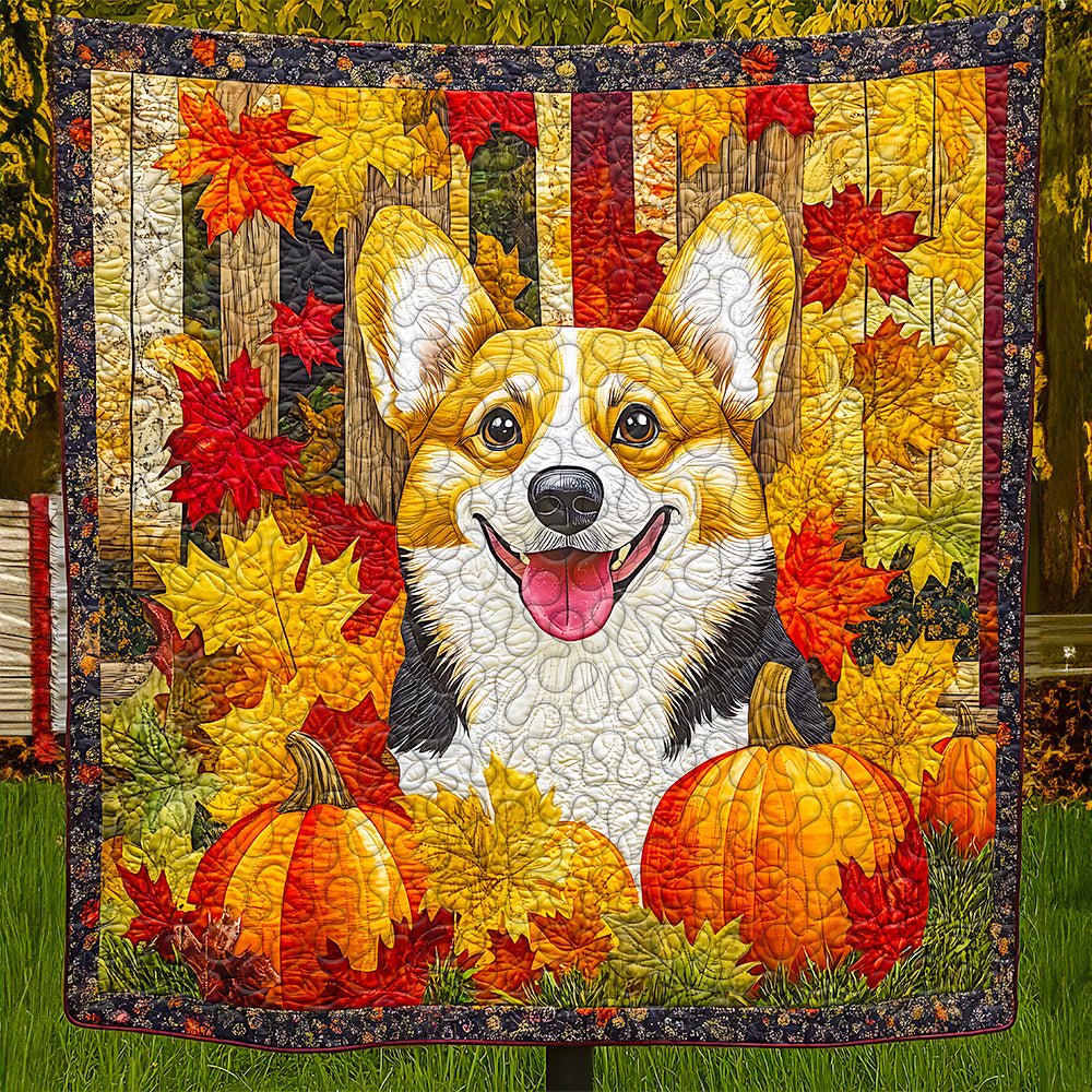 Festive Corgi Christmas Quilt Bed Set for Dog Lovers Blanket PopCulturePrints