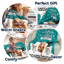 Load image into Gallery viewer, This Is My Cat Cuddling Blanket - Personalized Fleece Blanket for Cat Lovers Fleece Blanket PopCulturePrints
