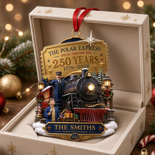 Bring Home the Magic of Christmas - Personalized Magical Christmas Train Acrylic Ornament Ornament PopCulturePrints