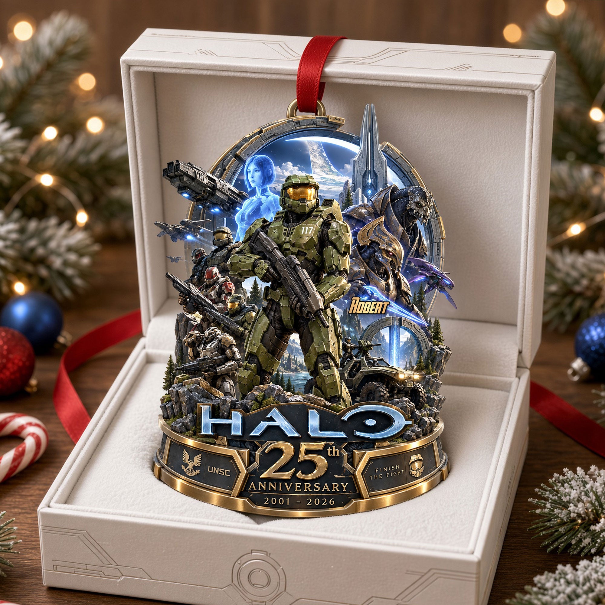 Celebrate the Halo Legacy - Personalized Robot Commander Acrylic Ornament