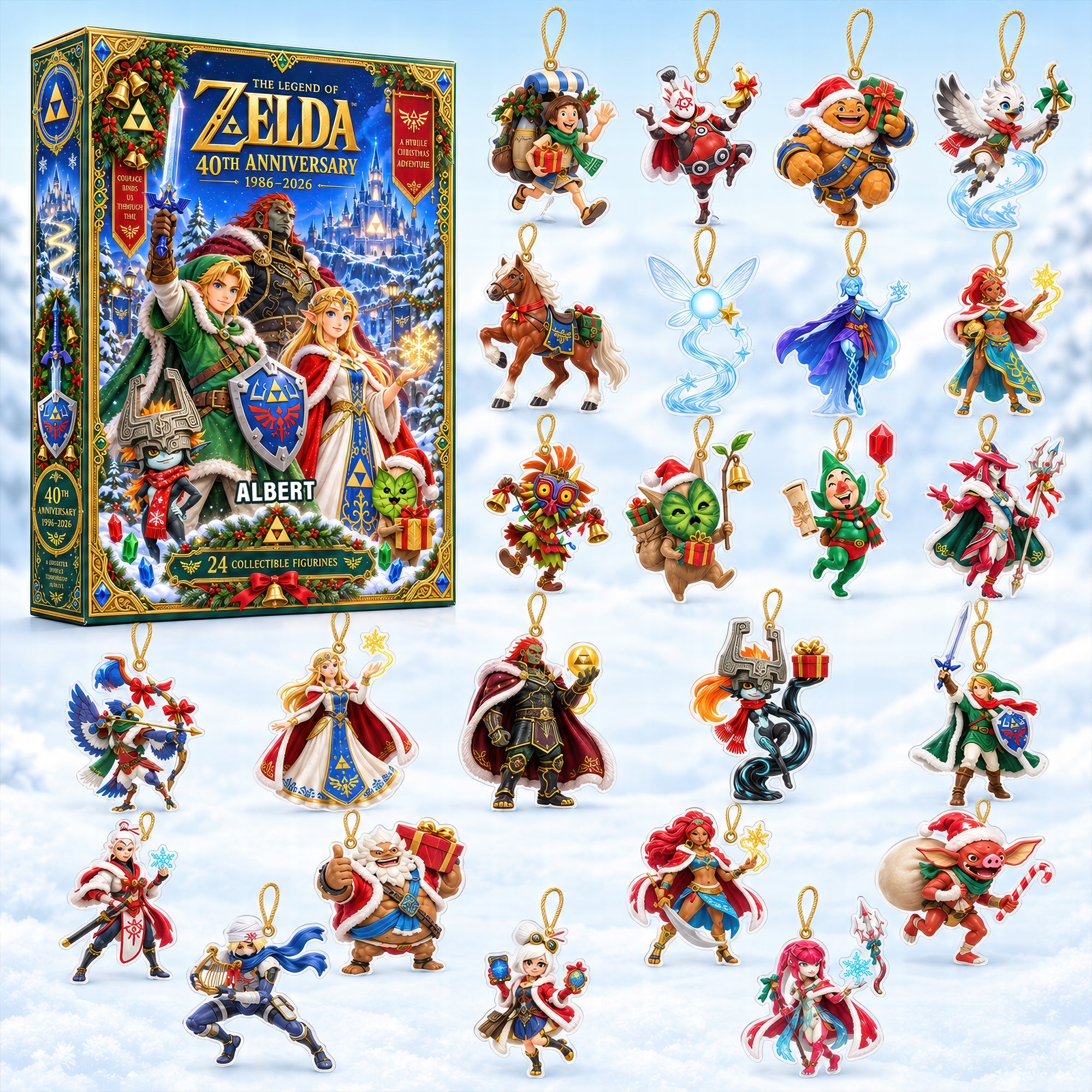 Celebrate 40 Years of The Legend of Zelda - Personalized Christmas Advent Calendar Blind Box for Game Lovers
