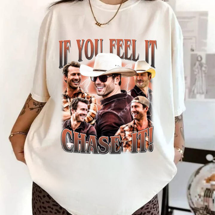 Western Cowboy 'If You Feel It, Chase It!' Personalized T-Shirt