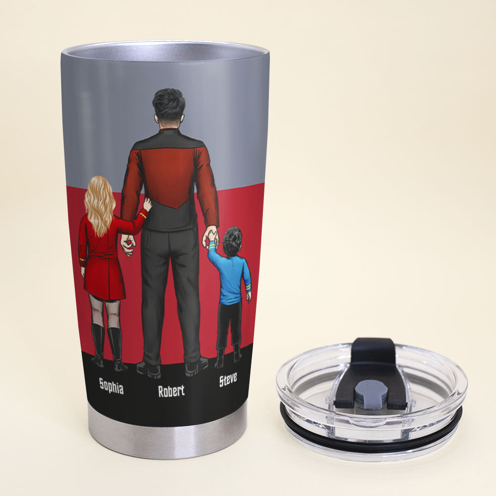 Personalized Galactic Dad Tumbler - Best Dad in the Universe Tumbler Cup PopCulturePrints