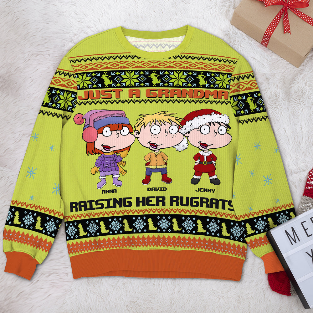 Personalized Grandma's Rugrats Christmas Sweater - Funny Custom Gift