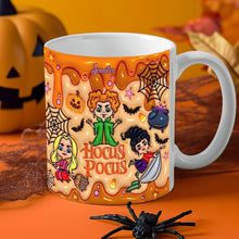 Load image into Gallery viewer, Personalized Halloween Hocus Pocus Coffee Mug – Custom Name
