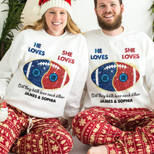 Load image into Gallery viewer, Personalized Football Love Couple Shirt
