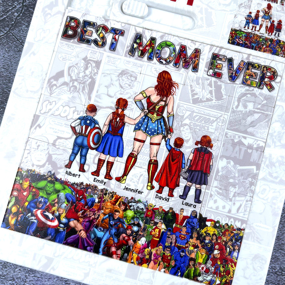 "Best Mom Ever" - Personalized Sliding Puzzle Gift for Mom, Grandma & More Sliding Puzzle PopCulturePrints