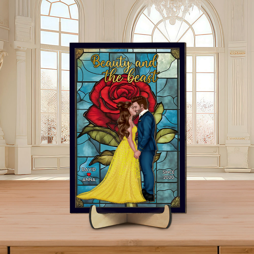 Personalized Enchanted Love Sign for Couples Wood Sign PopCulturePrints