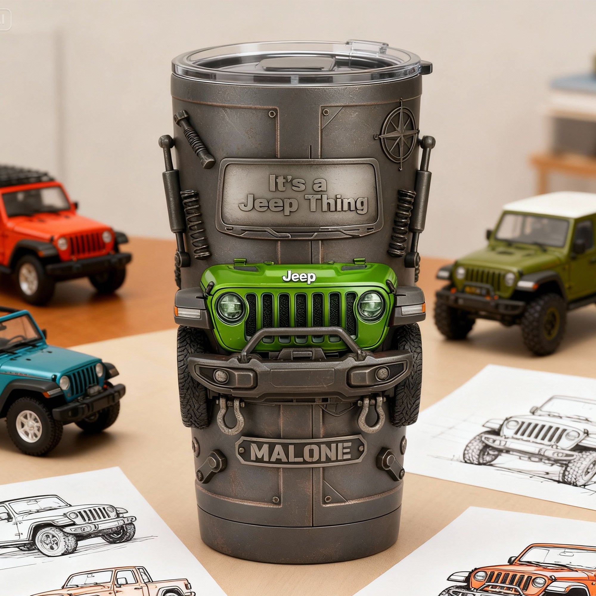 Adventure Awaits: It's a Jeep Thing - Personalized Travel Tumbler for Off-road Enthusiasts Tumbler Cup PopCulturePrints