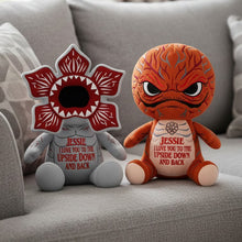 Load image into Gallery viewer, I Love You to the Upside Down and Back - Personalized Couple Shaped Pillow Pillow PopCulturePrints
