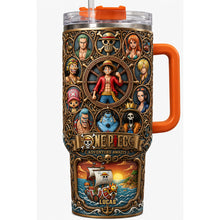 Load image into Gallery viewer, Adventure Awaits Tumbler With Handle - Personalized Gifts for Anime Lovers

