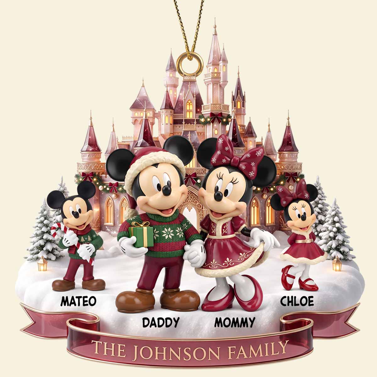 Cozy Christmas Family Ornament - Personalized Holiday Gift for Loved Ones
