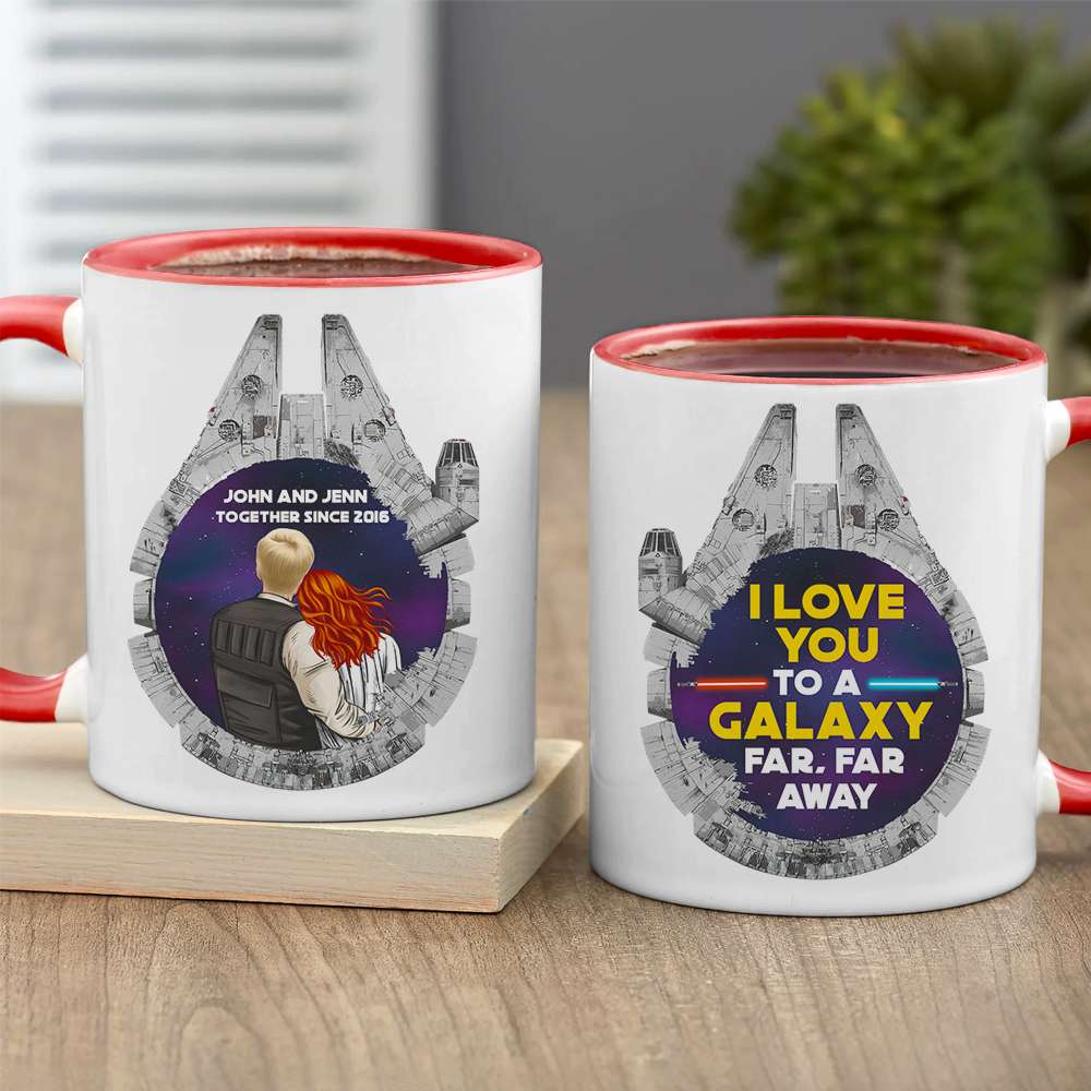 Galaxy Love Personalized Couple Mug Set - Perfect Valentine's Day Gifts and Anniversary Gift Coffee Mug PopCulturePrints