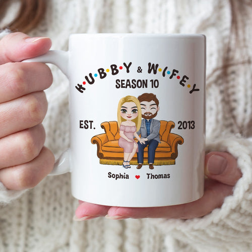 Custom Hubby & Wifey Mug - Perfect Couple Gift for Valentine's Day Gifts Coffee Mug PopCulturePrints